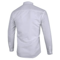 Намалени копчета за ризи за мъже нов стил чиста риза с дълъг ръкав удобна блуза, розова