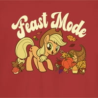 Junior's My Little Pony: Приятелството е Magic Applejack Feast Mode Graphic Tee Red Small