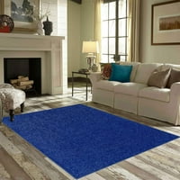 Ambiant Saturn Collection Kids Favorite Area Rugs Неоново синьо - 72 144 Половин кръг