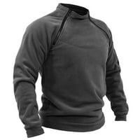 Мъжки Мода Плътен Цвят Открит Топъл И Дишащ Топ Пуловер Пуловер Топ