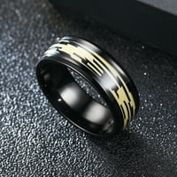 Sehao пръстени замръзнали коприна шаблон Inlaid Rhinestone Ring Alloy Жени мъже изискани пръстени за бижута Подаръчни пръстени за приятели Момичета момчета бижута Разчистване жълт 10