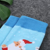 Коледни чорапи за възрастни тръби с карикатурен цветен модел дебел празничен чехъл