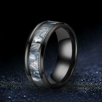 Yubnlvae пръстени замръзнали коприна шаблон Inlaid Rhinestone Ring Alloy Жени мъже изискани пръстени Модни бижута Подаръчни пръстени за приятели Момичета момчета сини 12