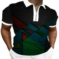 Niuer мъже Атлетична ревера врат тениски Мъжки флаг за печат блуза 3D цифров печат плаж с къс ръкав фитнес поло риза