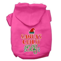 Mirage Pet Products Sante's Santa's Forest Elf Holiday Dog Hoodie, светло розово, XL