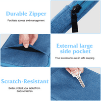 Калъф за градска таблетка за Karbonn Smart Tab Лека преносима защитна чанта лаптоп с двойни джобове