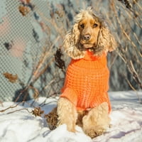 Пет Скаут Куче пуловер облекло за малки средни големи кучета домашни любимци, оранжево, 3ХС