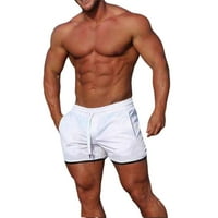 Мъжки тренировки, които бягат къси панталони Леки потни фитнес атлетик, монтирани къси панталони 2xl каки