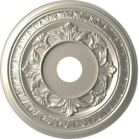 Екена Милуърк 19 од 1 2 ИД 1 п Балтимор термоформован ПВЦ таван медальон, светло покритие Алуминий