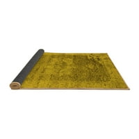 Ahgly Company Indoor Square Oriental Yellow Industrial Area Cugs, 5 'квадрат
