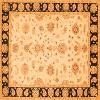 Ahgly Company Indoor Round Персийски оранжеви традиционни килими, 3 'кръг