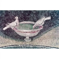 Postterazzi Birds & Bird Bath Artist Неизвестен мозайка Италия Равена Мавзолеум от печат на плакат Galla Placidia - в