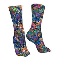 Артистични чорапи за жени мъже новост цветни чорапи на екипажа небрежни смешни рокли чорапи подаръци за нея за нея