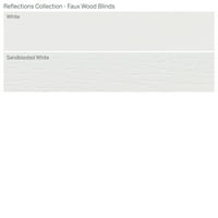 Колекция От Персонализирани Отражения, 2 Безжични Дървени Щори, Бели, 1 8 Ширина 48 Дължина