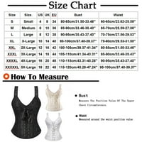 Ecqkame Corsets за жени Overbust Bustier Top Clearance Corsets for Women Overbust Corset Bustier бельо отгоре готически шайби секси бельо бяло xxxl