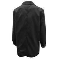 Blazers for Women Business Fashion Casual Solid Open Front Cardigan Дълго ръкав яке палто черно блейзър яке за жени дамски блейзери за работа ежедневно черно l