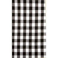 72 Toro Black Gingham Check Pattern Table Cloth