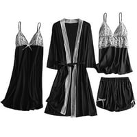 Жени пижама клирънс $ 10,00, лятна дантела удобна солидна камизола рокля бельо пижама дамски спални дрехи черно размери s
