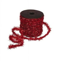 Червен метален кабелен шнур - 1 2 ярда, искряща коледна панделка, венец, опаковка за подаръци, ден на Свети Валентин, 4 юли, подаръчни лъкове, подаръци, рожден ден