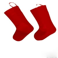 Модни чорапи Коледни чорапи, Червен коледна чорапа кабел плетен чорап декорации за семейна ваканция Xmas Party Decor