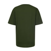 Блузи за женски дипломиращ сезон с къси ръкави за жени тениска отпечатана тениска Топ женски подарък Викторианска блуза, армия зелено, XL