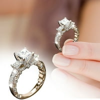 Диамантен пръстен Популярен изискан пръстен прости модни бижута Популярни аксесоари пръстени злато