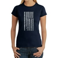 Тениска на поп арт Woman Word Art - Национален флаг на химн