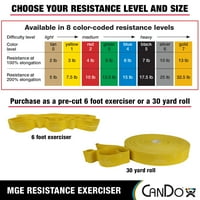 Cando Mge Multi-Grip Resistance Упражнител за горни, долни, тренировки с общо тяло, кондициониране, разтягане и силова тренировка xxx-тежка