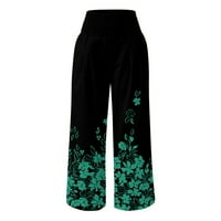 Дамски йога суитчъри Модни отпечатани свободни удобни салони широки панталони за крака тренировка джоги панталони с джобове