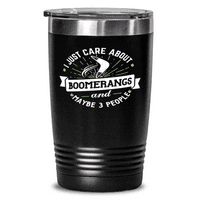 Сладък подарък за бумеранги любители на хоби - забавен 20oz черна чаша от неръждаема стомана вакуум