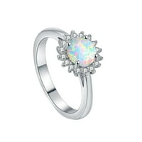 Жени пръстен на опалния пръстен за жени Опал бяла каменна ръка rrnament Пръстен Обещайте пръстен Елегантен подарък за дама до 65% отстъпка при разчистване