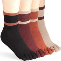 Женски чорапи за пръсти за пускане на пет пръста чорапи с памучни атлетични двойки