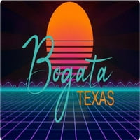 Bogata Texas Vinyl Decal Stiker Retro Neon Design