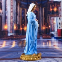 Дева Мария Майка Божия статуя настолна смола Колекция фигурка Бременна идол религиозен подарък Църква домашна украса