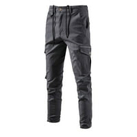 Без граници Мъжки Панталони клирънс, мъжки ежедневни чист цвят на открито цип джоб ежедневни панталони анцуг