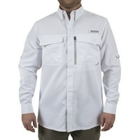 Realtree, риза за риболов с дълги ръкави за мъже, ярко бяло, с размер изключително голям