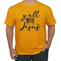 Християнска вяра, която се нуждаете от вдъхновяваща християнска графична тениска на християните, злато, 4xl