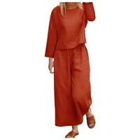 Forestyashe женски памучен спален костюм мода удобни дантелени панталони твърди цветове Топ женски панталон костюм