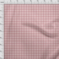 OneOone памучна копринена тъкан Gingham Check Fabric от двор широк