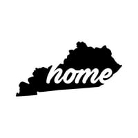 Kentucky Home Sticker Decal Die Cut - самозалепващо винил - устойчив на атмосферни влияния - направен в САЩ - много цветове и размери - държавна форма Ky Love