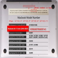 Капак на калъфа Kaishek Hard Shell за MacBook Air 13 Модел A M1 & A2179 & A1932, USB TYPE-C PANSTINS SERIES 0416