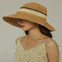 Cocopeaunts Sun Hat Hat Hat for Women Straw Hat Wide Brim Beach Hats Sun Protection Hat Sun Beach Travel Thiking Небрежни шапки