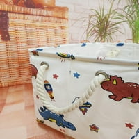 Кръгла пране кошница водоустойчиво платно големи дрехи кошница за пране с въжени дръжки Сладки карикатурни детски детска стая за детска стая стая за съхранение на