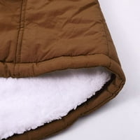 Dabuliu облицована дебела женска окопа топло зимно 'яке с качулка с качулка палто от палто от руно яке вътре в сладки зимни палта