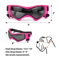 Очила за кучета за средно куче анти-УВ ветроустойчиви Слънчеви очила за кучета с Регулируеми презрамки за шофиране на открито-розови