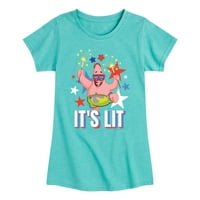 Spongebob Squarepants - Lit Fireworks Patrick - Toddler & Youth Girls Graphic Graphic