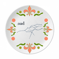 Старост пътуване до пътя на коприната карта цвете Керамика плоча Съдове за вечеря
