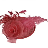 mveomtd шапка парти панделки пера модна мрежа и очаровател сватба жени шапка бейзболни шапки мъжки шапки и шапки горещо розово