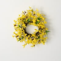 Sullivans Artificial Forsythia & Twig Mini венец 16 H Yellow