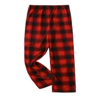 Lumento дами свободен домашен салон панталон удобна еластична талия пижама панталони мек прав крак pj дъна червен татко 2xl